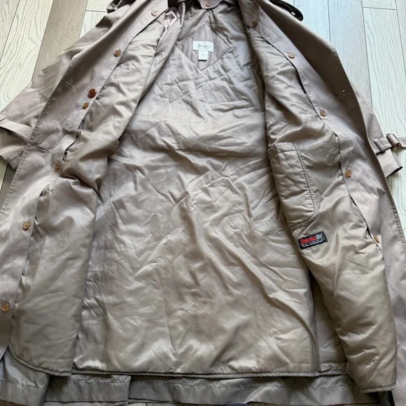 Vintage Worthington Petite Timeless Khaki Trench Coat - Picture 6 of 8